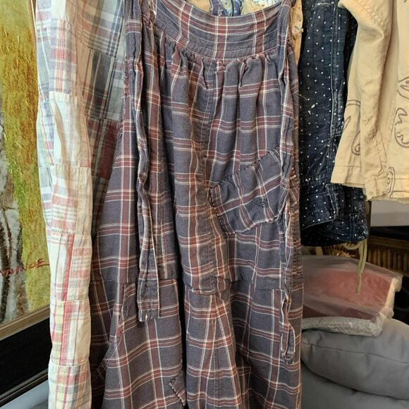 Magnolia Pearl Tanie Jane Plaid Overalls - Rare Retired Criss-Cross - Picture 9 of 14